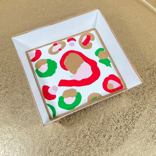 Jaye's Studio Jaye's Studio Holiday Cheetah Cocktail Napkin Tray | CeCe's Home & Gifts