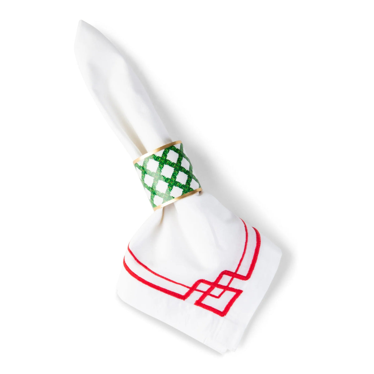 Jaye's Studio Jaye's Studio Trellis Enameled Napkin Rings | Set of 4 | CeCe's Home & Gifts