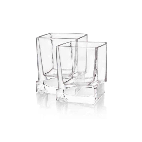 Joy Jolt Joy Jolt Carre Square Base Whiskey Glass - Set of 2 | CeCe's Home & Gifts