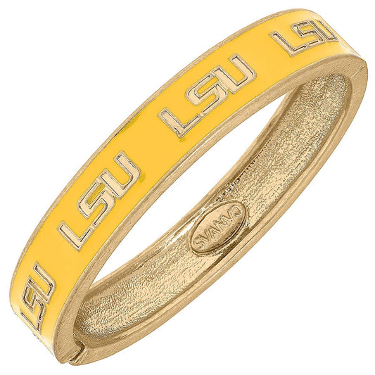 Canvas Style LSU Tigers Enamel Logo Hinge Bangle | CeCe's Home & Gifts