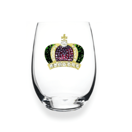 The Queens' Jewels Mardi Gras Crown Jeweled Glassware | CeCe's Home & Gifts