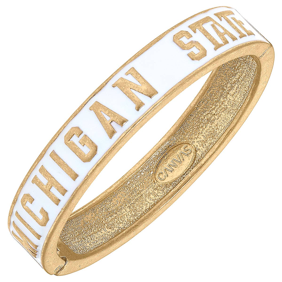 Canvas Style Michigan State Spartans Enamel Hinge Bangle: Spartan Green | CeCe's Home & Gifts