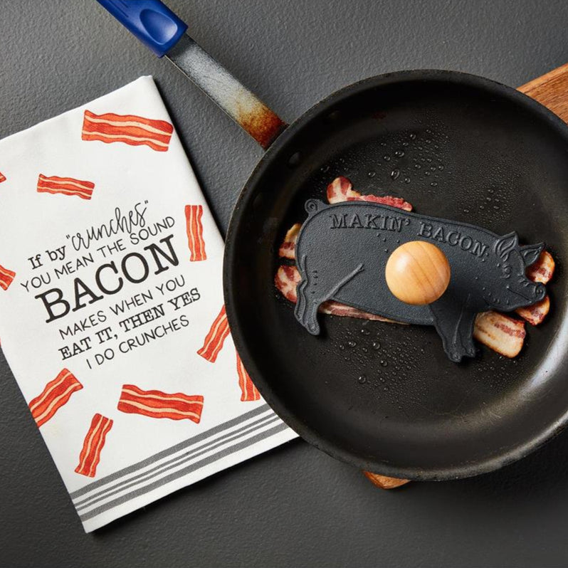 Mud Pie Mud PIe Bacon Press & Towel Set | CeCe's Home & Gifts