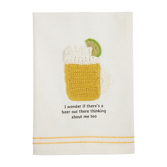 Mud Pie Mud Pie Beer Fiesta Crochet Towel | CeCe's Home & Gifts