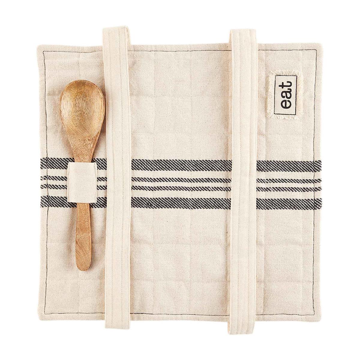 Mud Pie Mud Pie Casserole Holder Set - Eat & Enjoy | CeCe's Home & Gifts