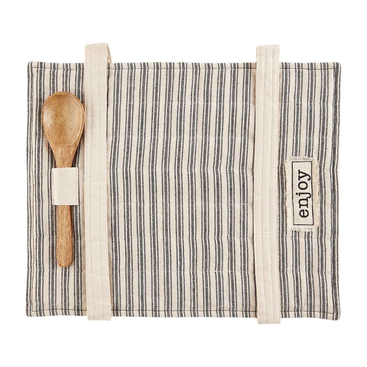 Mud Pie Mud Pie Casserole Holder Set - Eat & Enjoy | CeCe's Home & Gifts