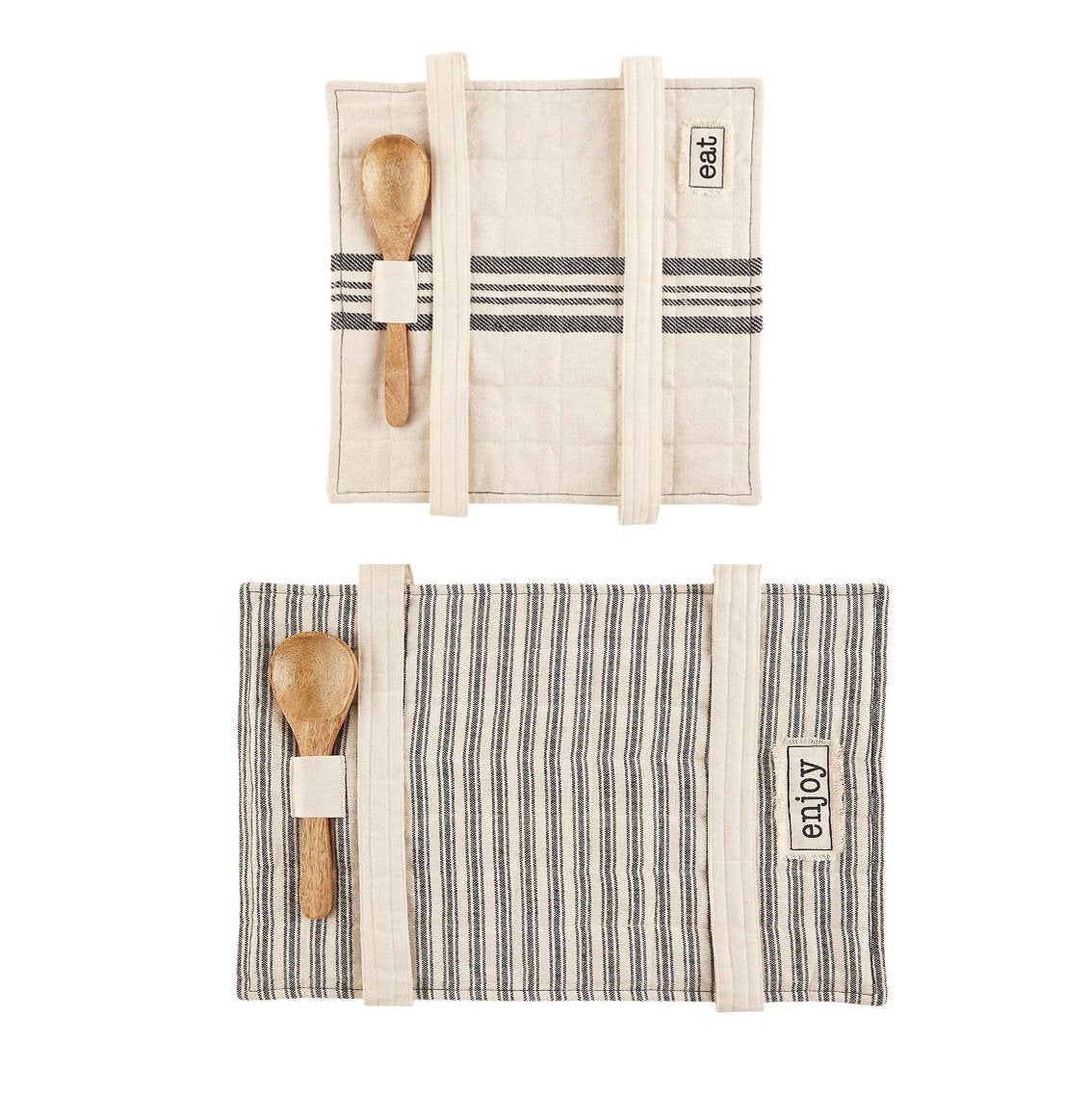 Mud Pie Mud Pie Casserole Holder Set - Eat & Enjoy | CeCe's Home & Gifts