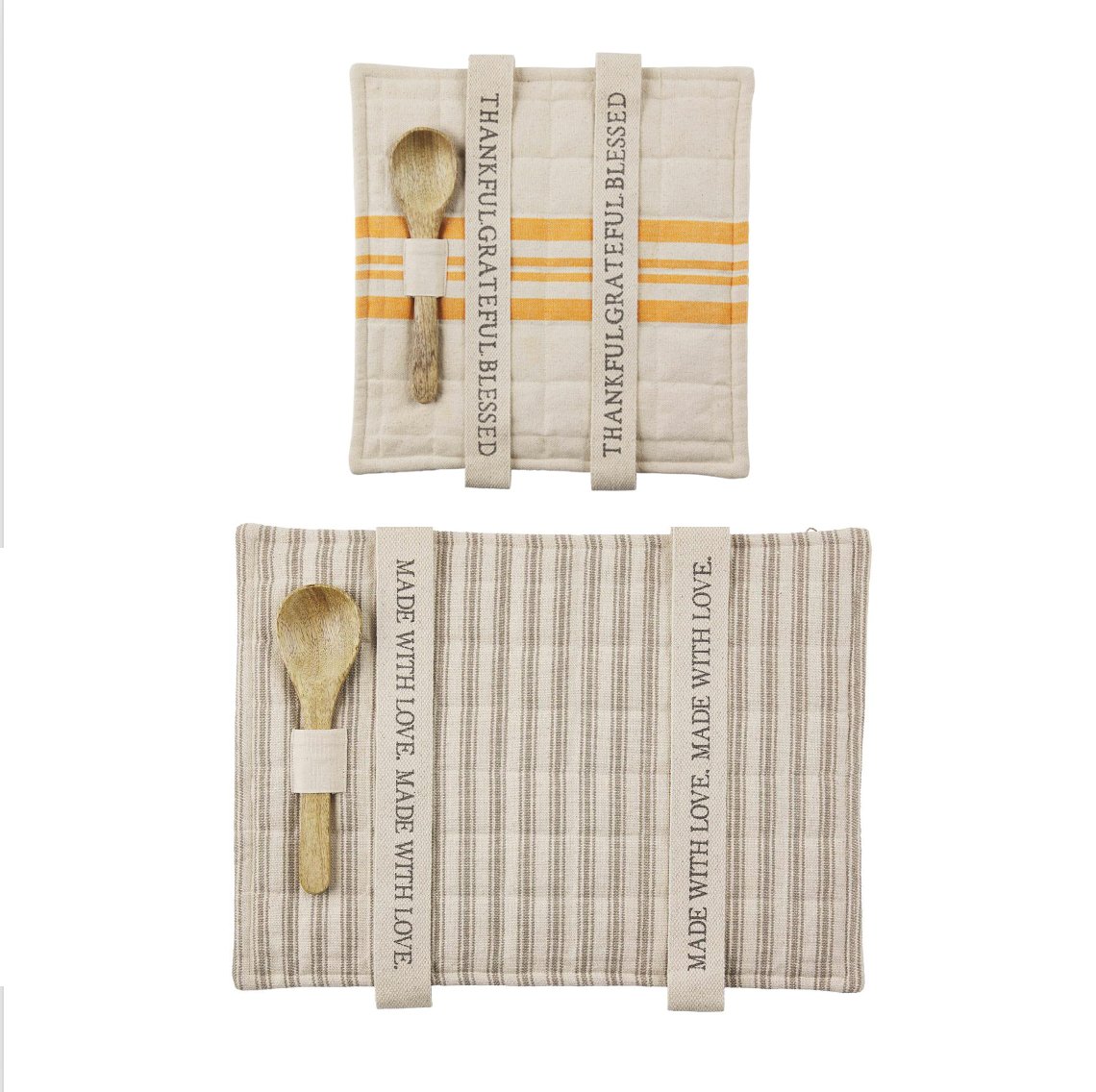 Mud Pie Mud Pie Casserole Holder Set - Thankful | CeCe's Home & Gifts