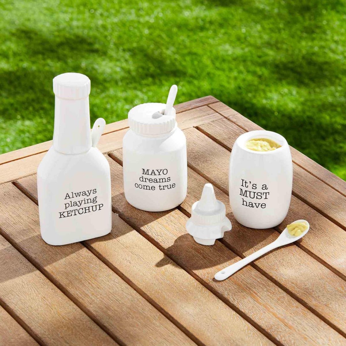 Mud Pie Mud Pie Ceramic Condiment Set | CeCe's Home & Gifts