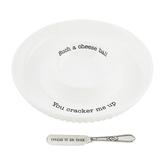 Mud Pie Mud Pie Cheese Ball Dish Set | CeCe's Home & Gifts