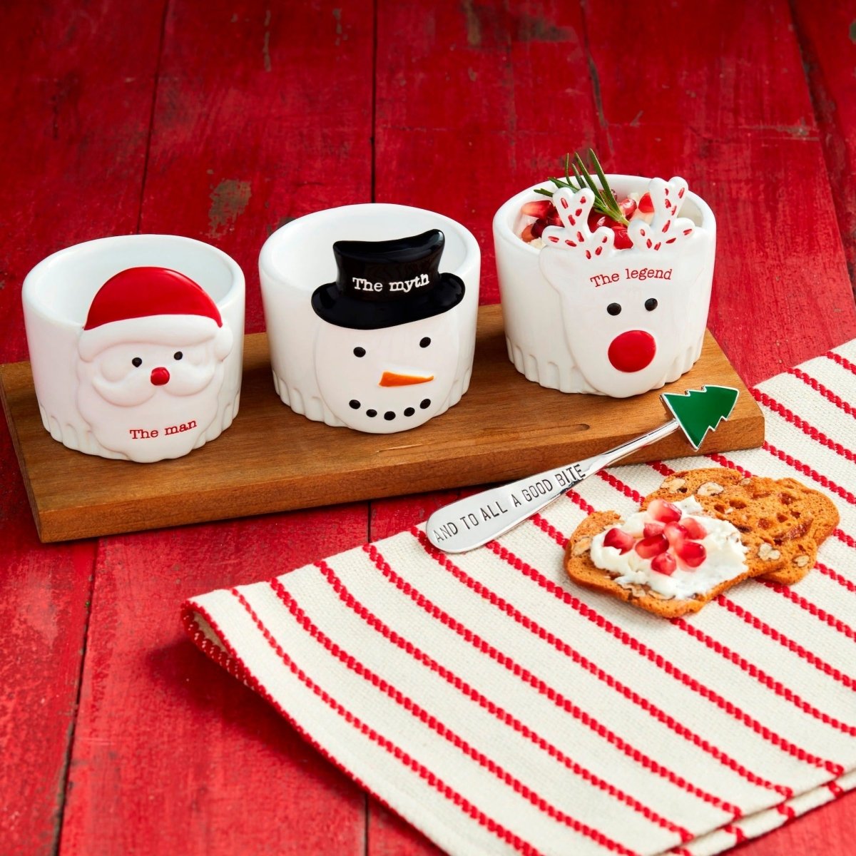Mud Pie Mud Pie Christmas Character Tidbit Board Set | CeCe's Home & Gifts