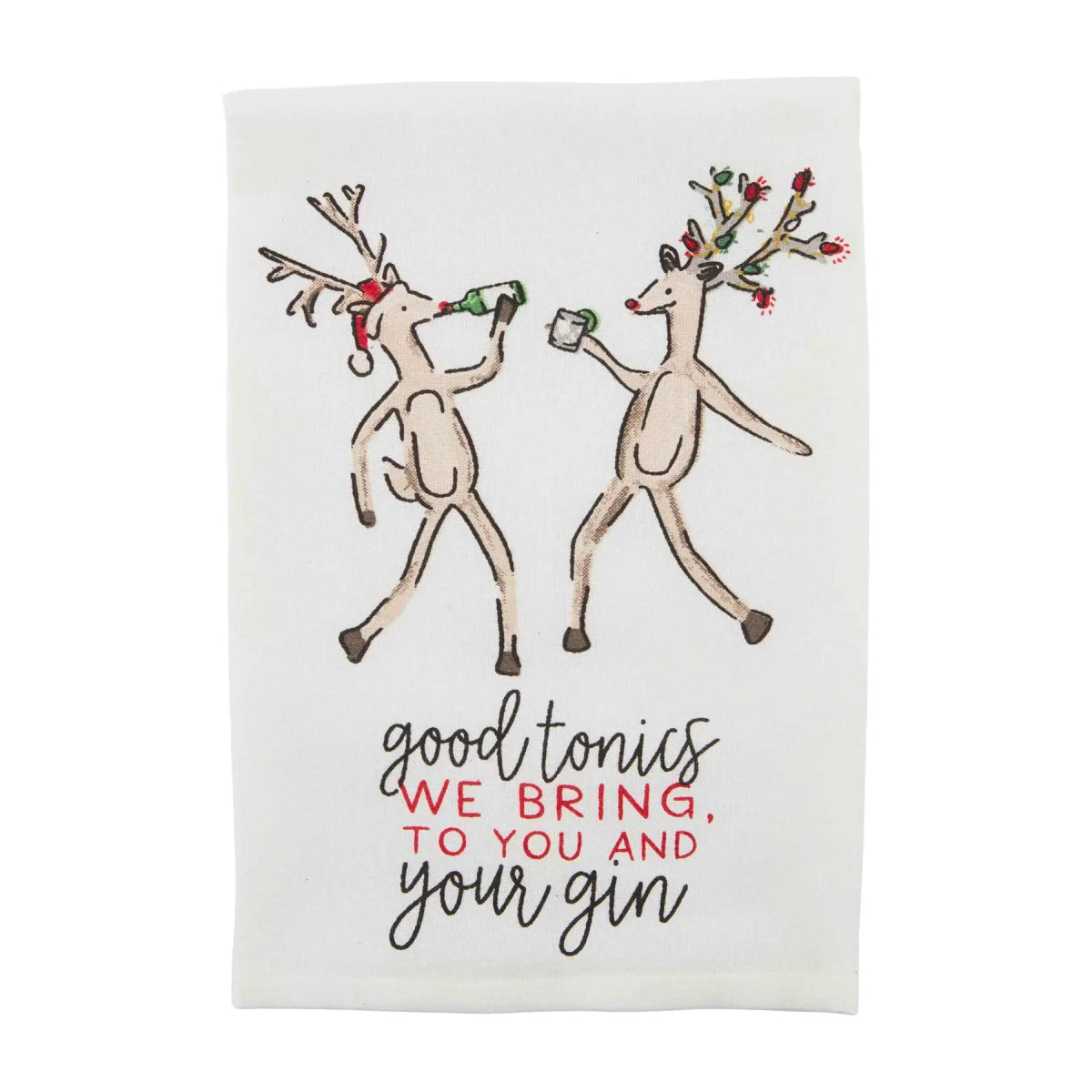 Mud Pie Christmas Drinking Towels - CeCe's Home & Gifts