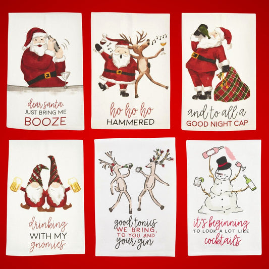 Mud Pie Mud Pie Christmas Drinking Towels | CeCe's Home & Gifts