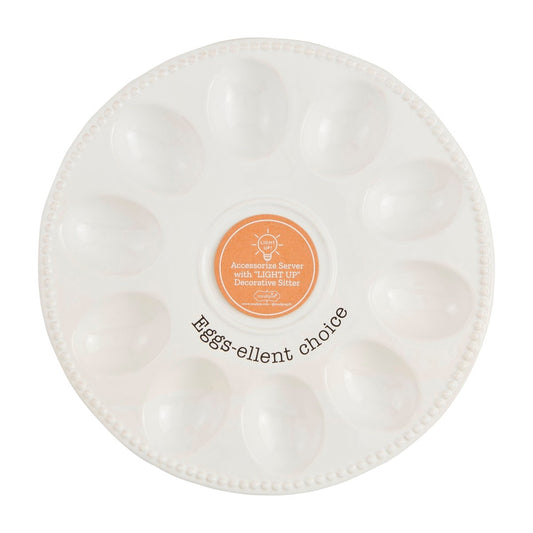 Mud Pie Mud Pie Deviled Egg Tray Light - up Sitter Holder | CeCe's Home & Gifts