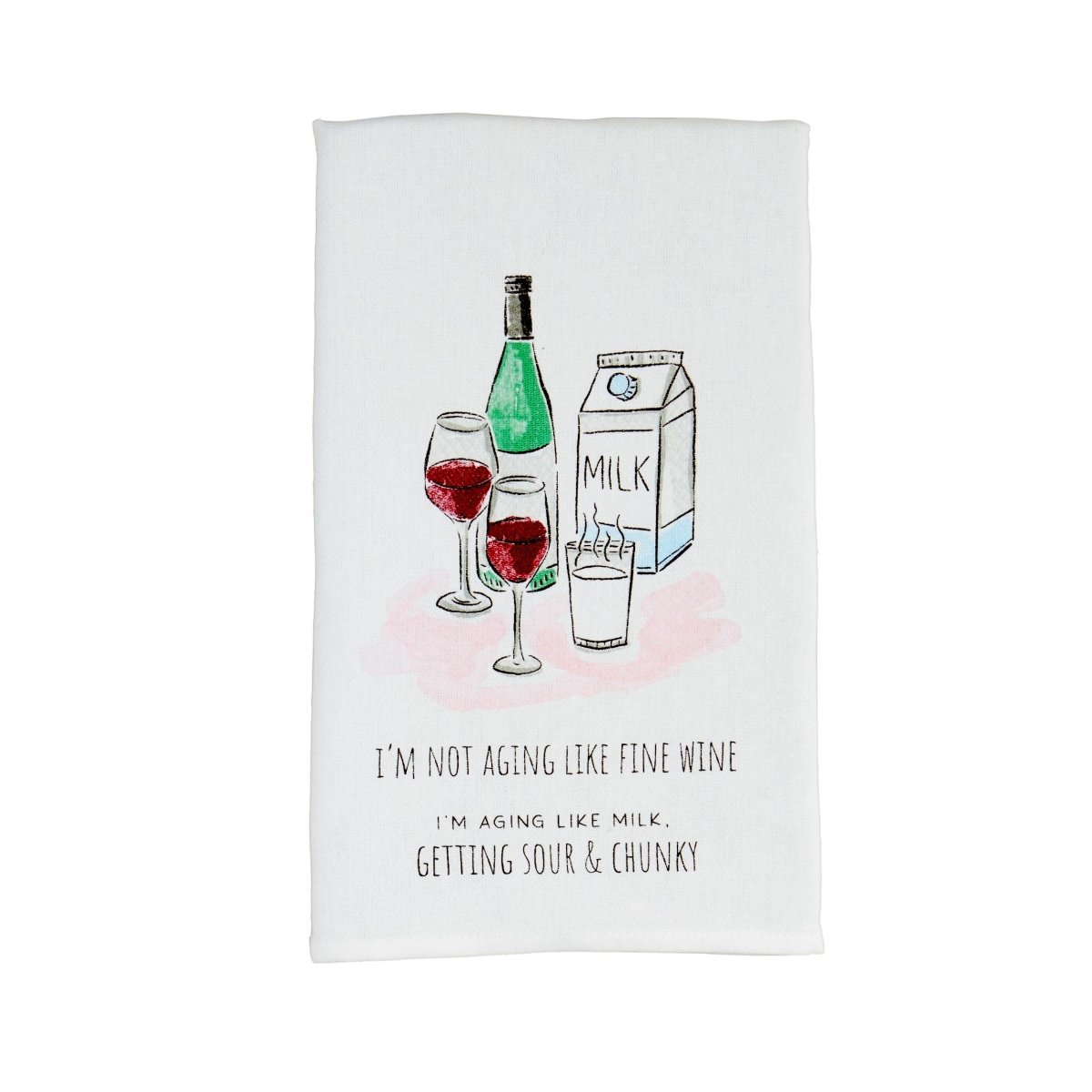 Mud Pie Mud Pie "Fine Wine" Funny Birthday Towel | CeCe's Home & Gifts