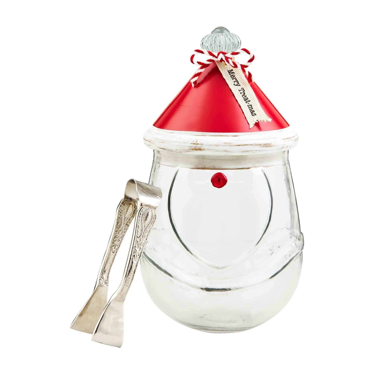 Mud Pie Mud Pie Glass Santa Cookie Jar | CeCe's Home & Gifts