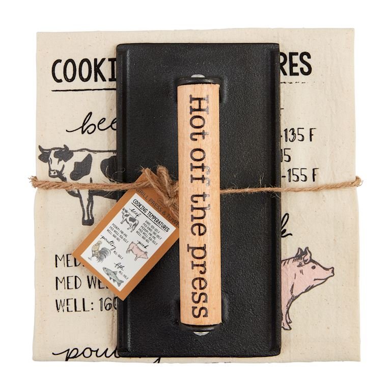Mud Pie Mud Pie Grill Press & Towel Set | CeCe's Home & Gifts