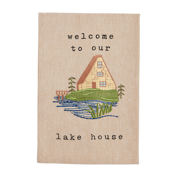 Mud Pie Mud Pie Lake Embroidery Kitchen Towel Set of Three | CeCe's Home & Gifts