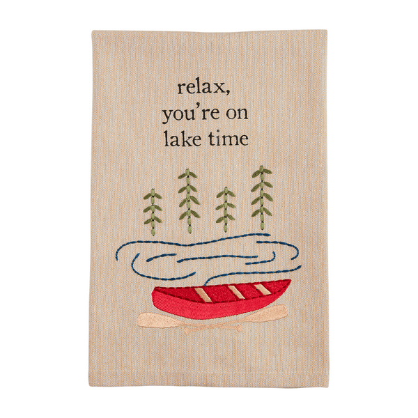 Mud Pie Mud Pie Lake Embroidery Kitchen Towel Set of Three | CeCe's Home & Gifts