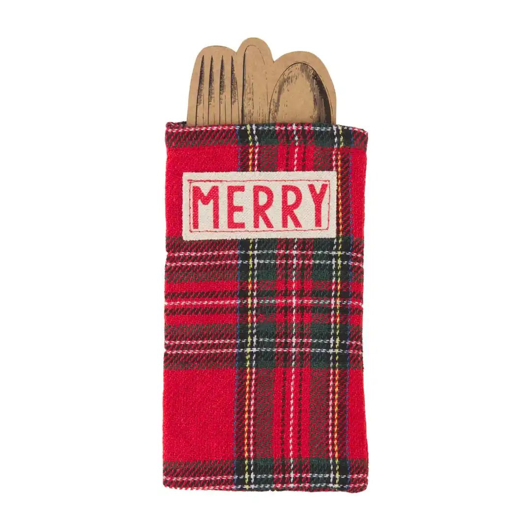 Mud Pie Mud Pie Merry Silverware Pouch | CeCe's Home & Gifts