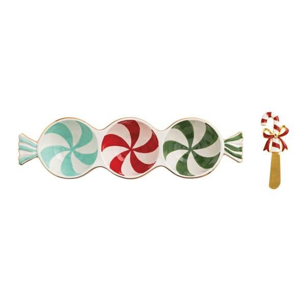 Mud Pie Mud Pie Peppermint Triple Tidbit Set | CeCe's Home & Gifts