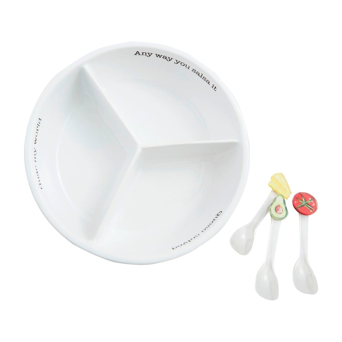 Mud Pie Mud Pie Salsa, Guacamole & Queso Triple Dip Set | CeCe's Home & Gifts