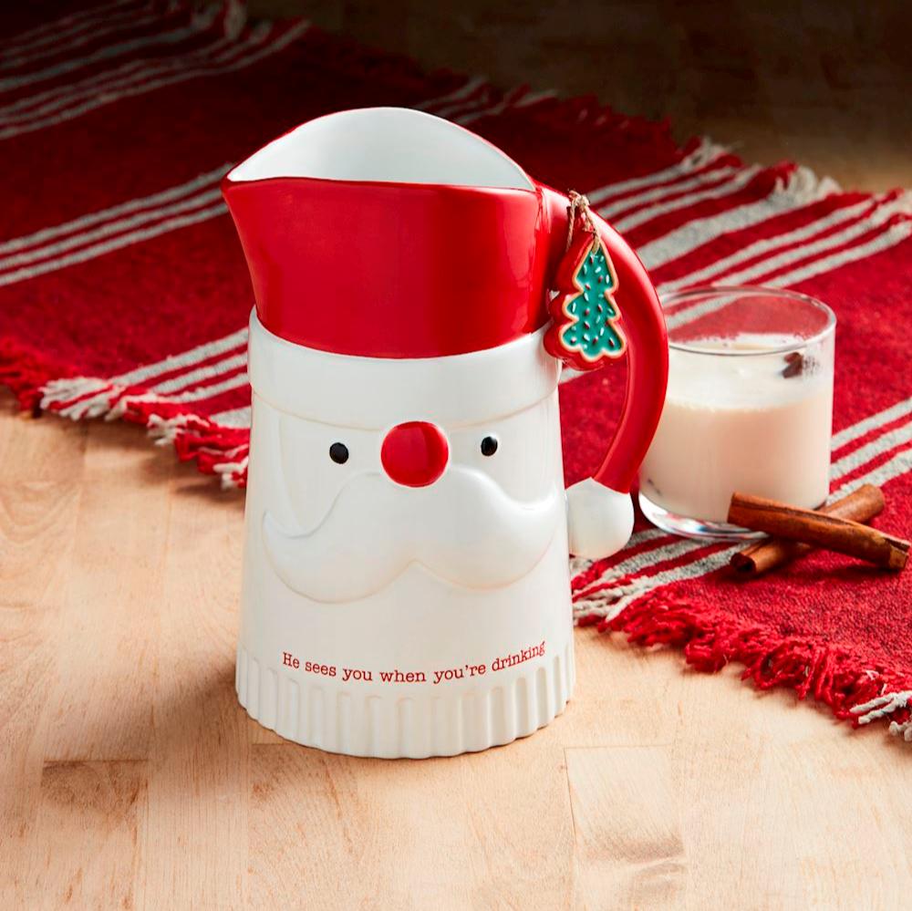 Mud Pie Mud Pie Santa Holiday Pitcher | CeCe's Home & Gifts