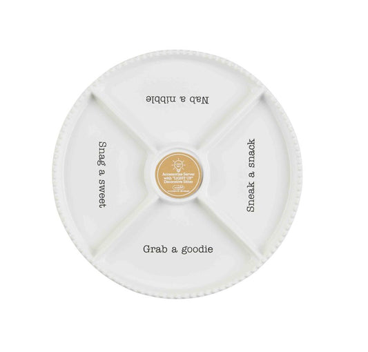 Mud Pie Mud Pie Sectioned Snack Tray | CeCe's Home & Gifts