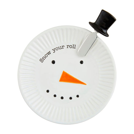 Mud Pie Mud Pie Snowman Hat Cheese Plate Set | CeCe's Home & Gifts