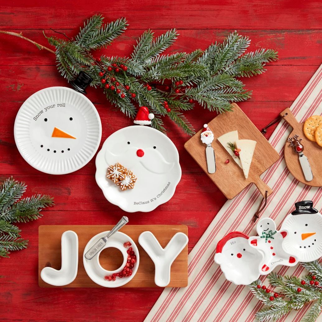 Mud Pie Mud Pie Snowman Hat Cheese Plate Set | CeCe's Home & Gifts