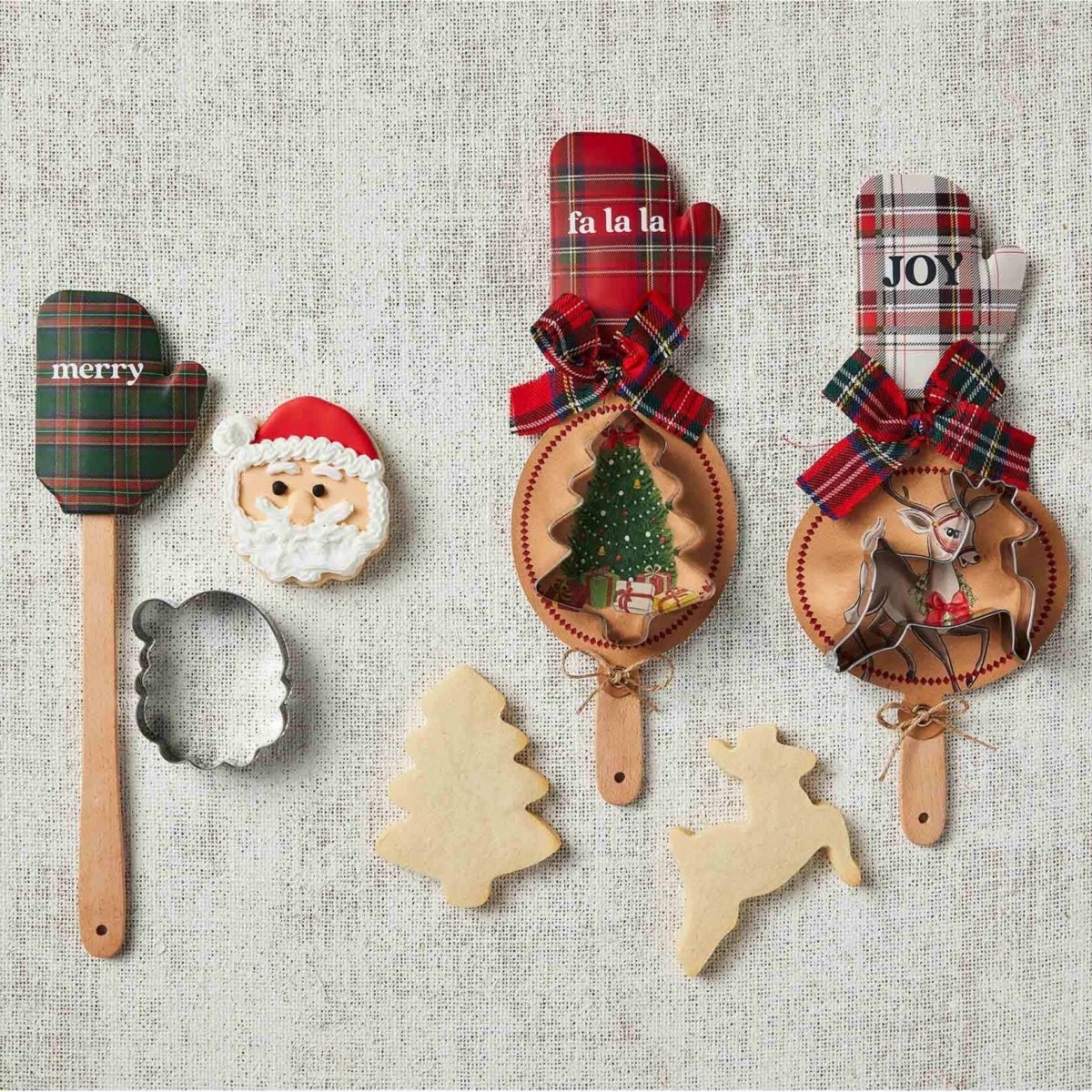 Mud Pie Mud Pie Tartan Silicone Spatula & Cookie Cutter Set - 3 Styles | CeCe's Home & Gifts