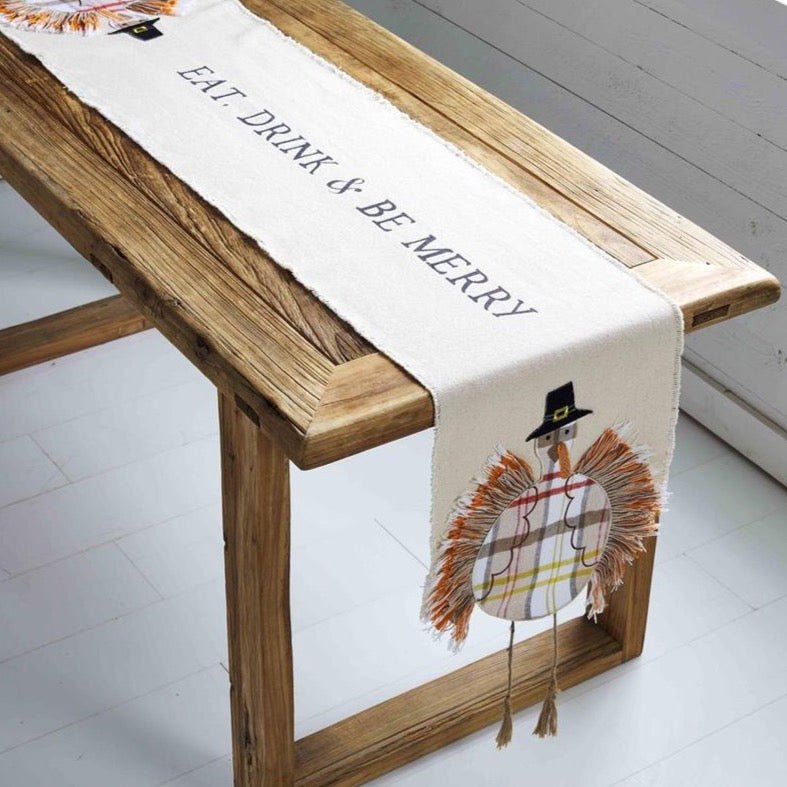 Mud Pie Mud Pie Turkey Dangle Leg Table Runner | CeCe's Home & Gifts
