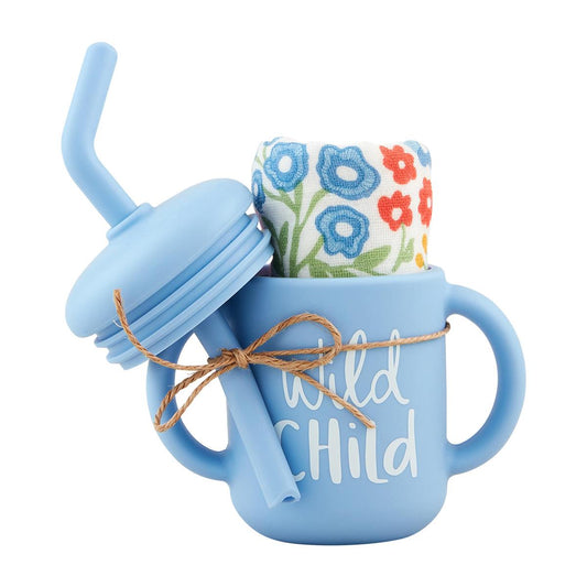 CeCe's Home & Gifts Mud Pie "Wild Child" Farm Silicone Cup & Bib Set | CeCe's Home & Gifts