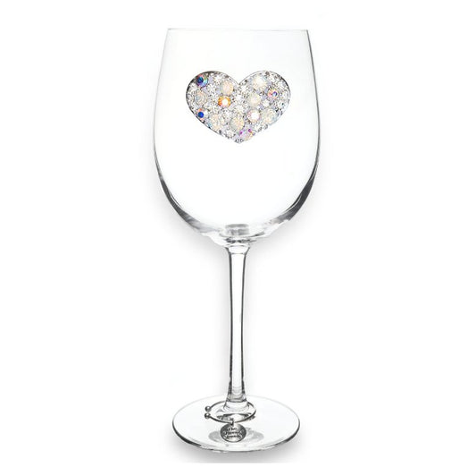 The Queens' Jewels Multi - Stone Heart Jeweled Stemmed Glassware | CeCe's Home & Gifts