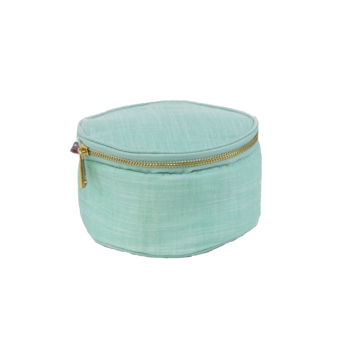 Oh Mint! White Seersucker 6" Jewelry/Cosmetic Bag | CeCe's Home & Gifts