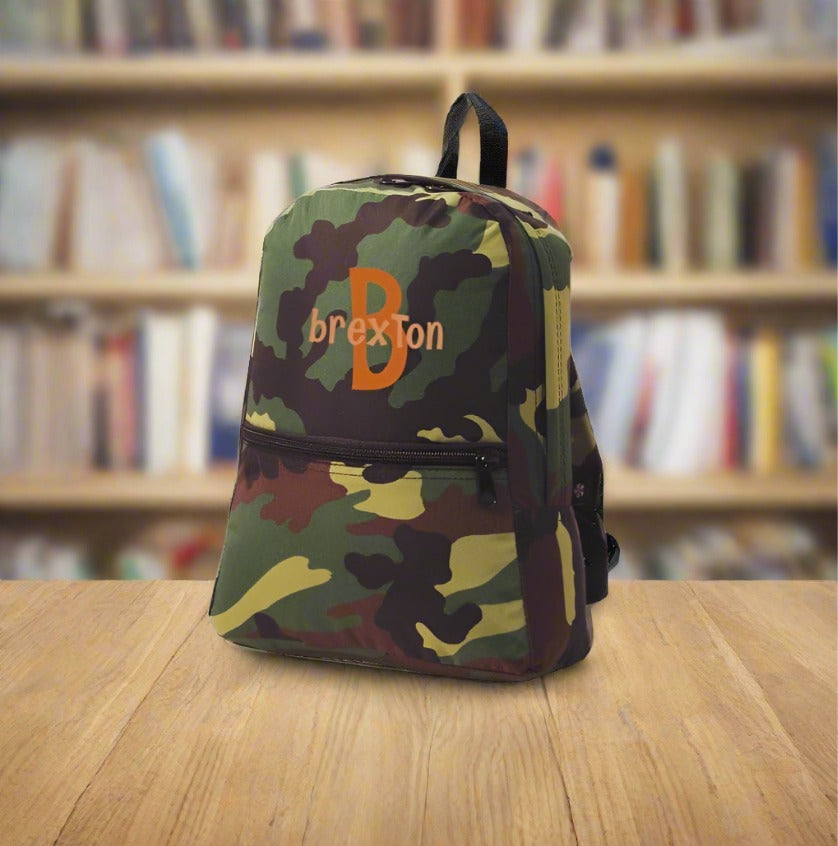 Oh Mint! Camo Seersucker Small Backpack | CeCe's Home & Gifts