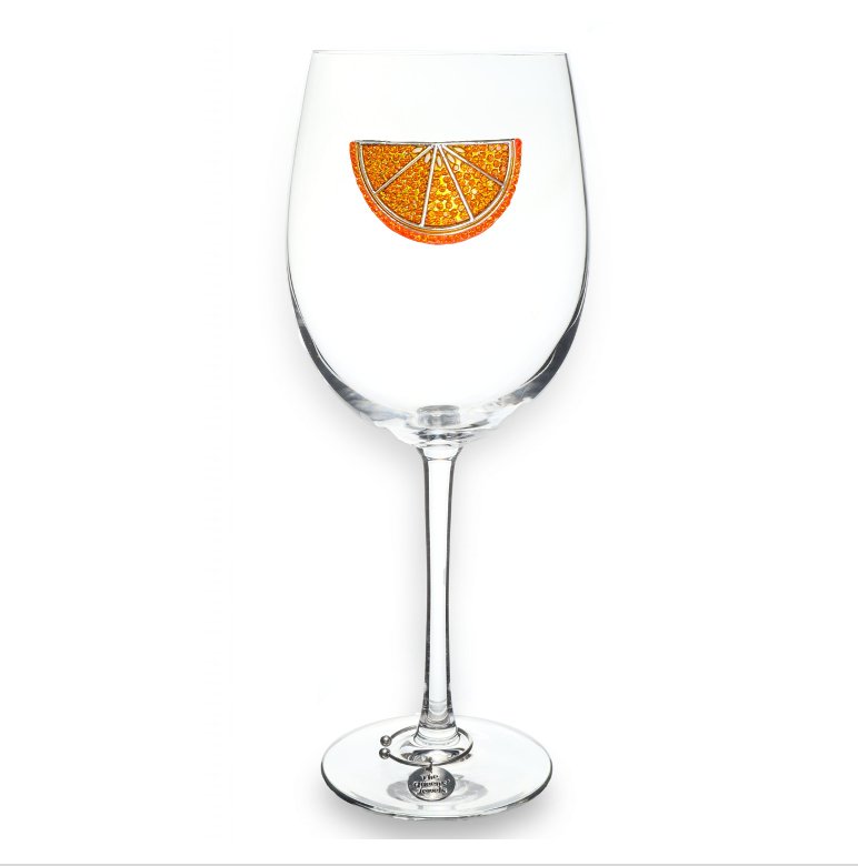 The Queens' Jewels Orange Slice Jeweled Stemmed Glassware | CeCe's Home & Gifts