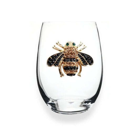 The Queens' Jewels Queen Bee Jeweled Stemless Glass | CeCe's Home & Gifts