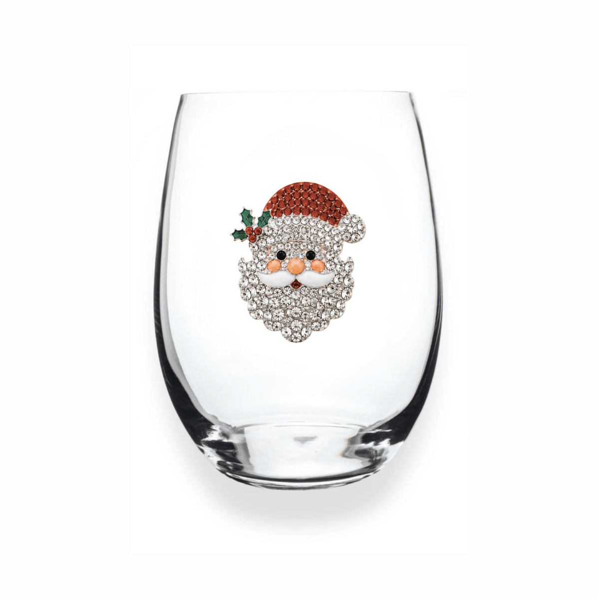 The Queens' Jewels Santa Jeweled Stemless Glassware | CeCe's Home & Gifts