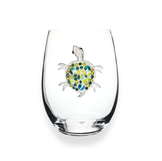 The Queens' Jewels Sea Turtle Jeweled Stemless Glass | CeCe's Home & Gifts