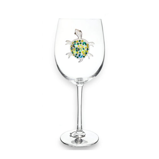 The Queens' Jewels Sea Turtle Jeweled Stemmed Glass | CeCe's Home & Gifts