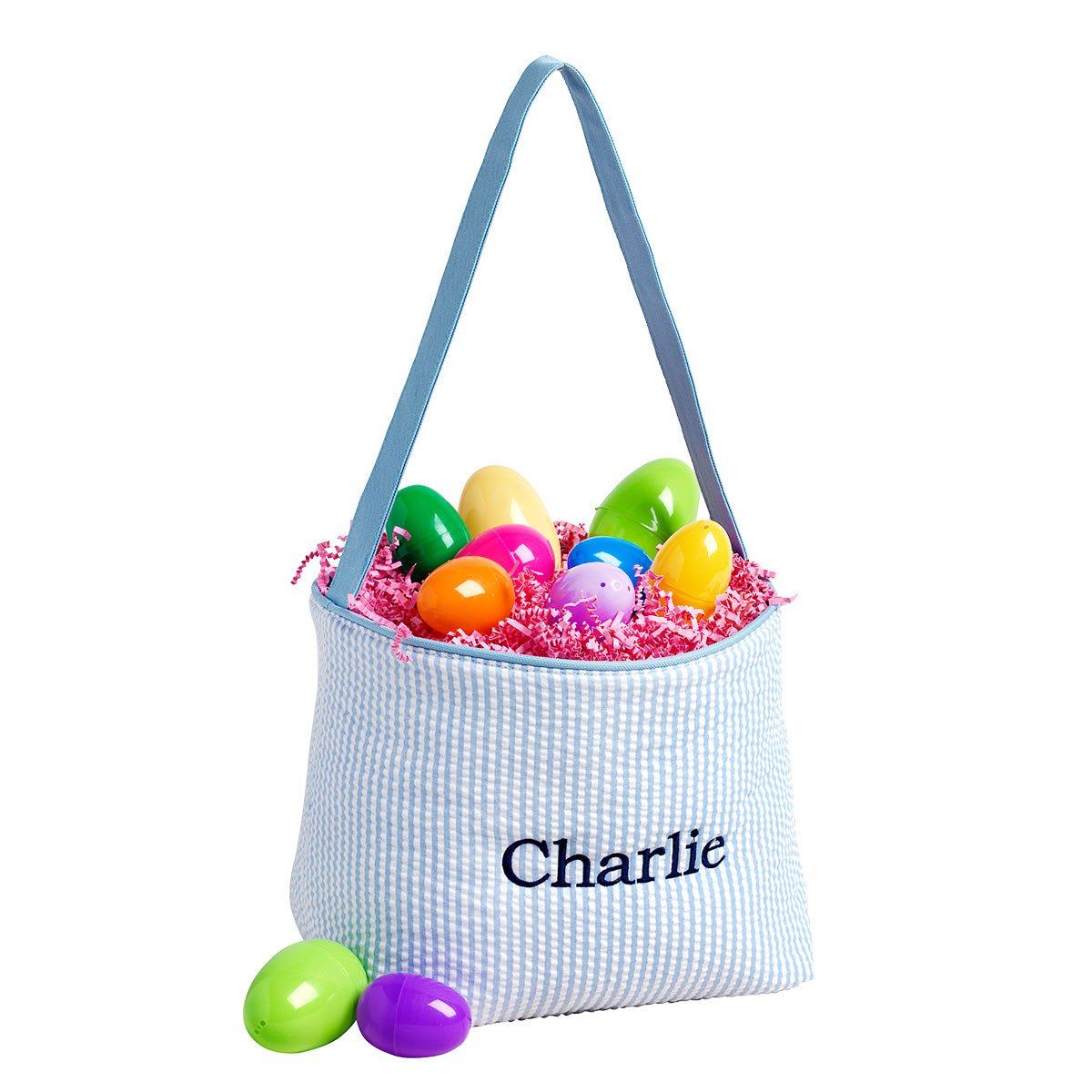 Viv & Lou Seersucker Easter Baskets by Viv & Lou | CeCe's Home & Gifts