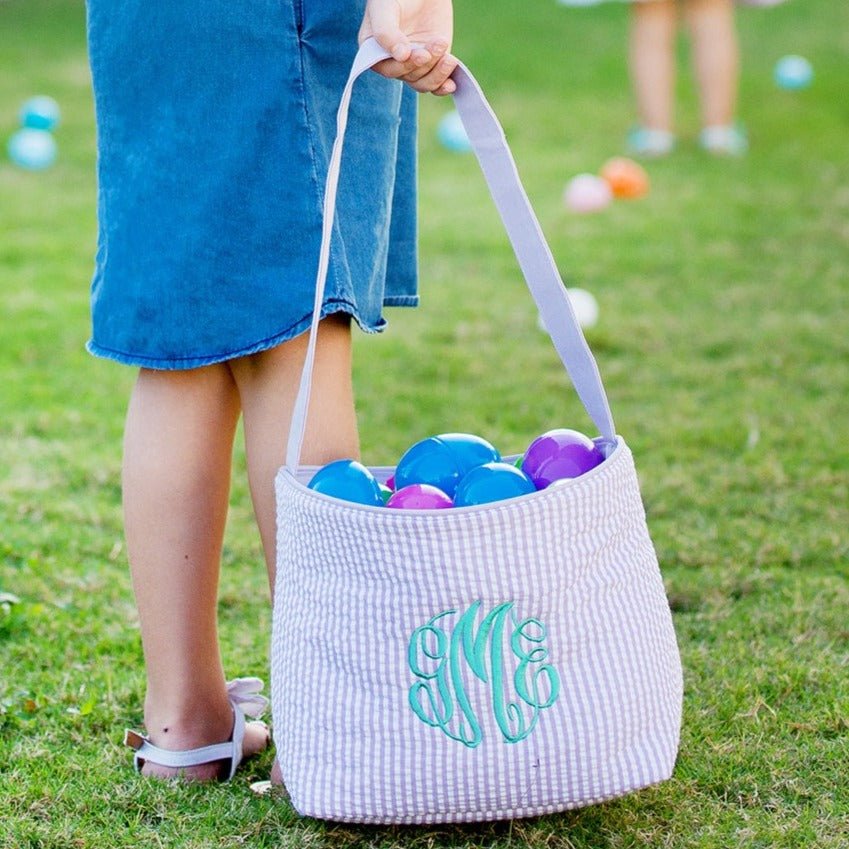 Viv & Lou Seersucker Easter Baskets by Viv & Lou | CeCe's Home & Gifts