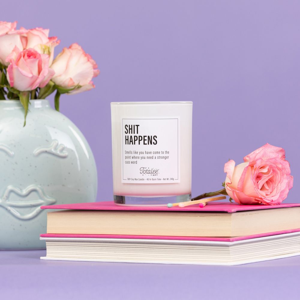 Totalee Gifts "Sh$%# Happens" Soy Candle from Totalee Gifts | CeCe's Home & Gifts