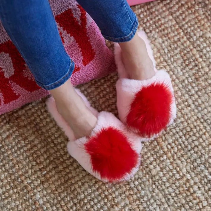 Shiraleah Shiraleah Amour Slippers, Pink | CeCe's Home & Gifts