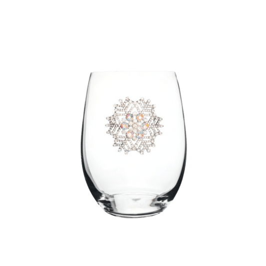 The Queens' Jewels Snowflake Jeweled Stemless Glassware | CeCe's Home & Gifts