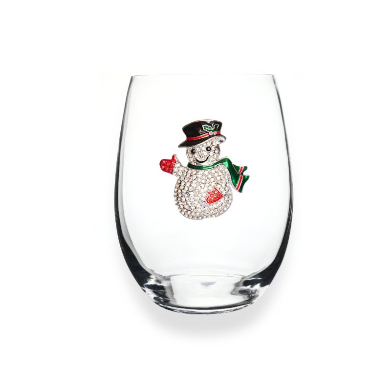 The Queens' Jewels Snowman Jeweled Stemless Glassware | CeCe's Home & Gifts