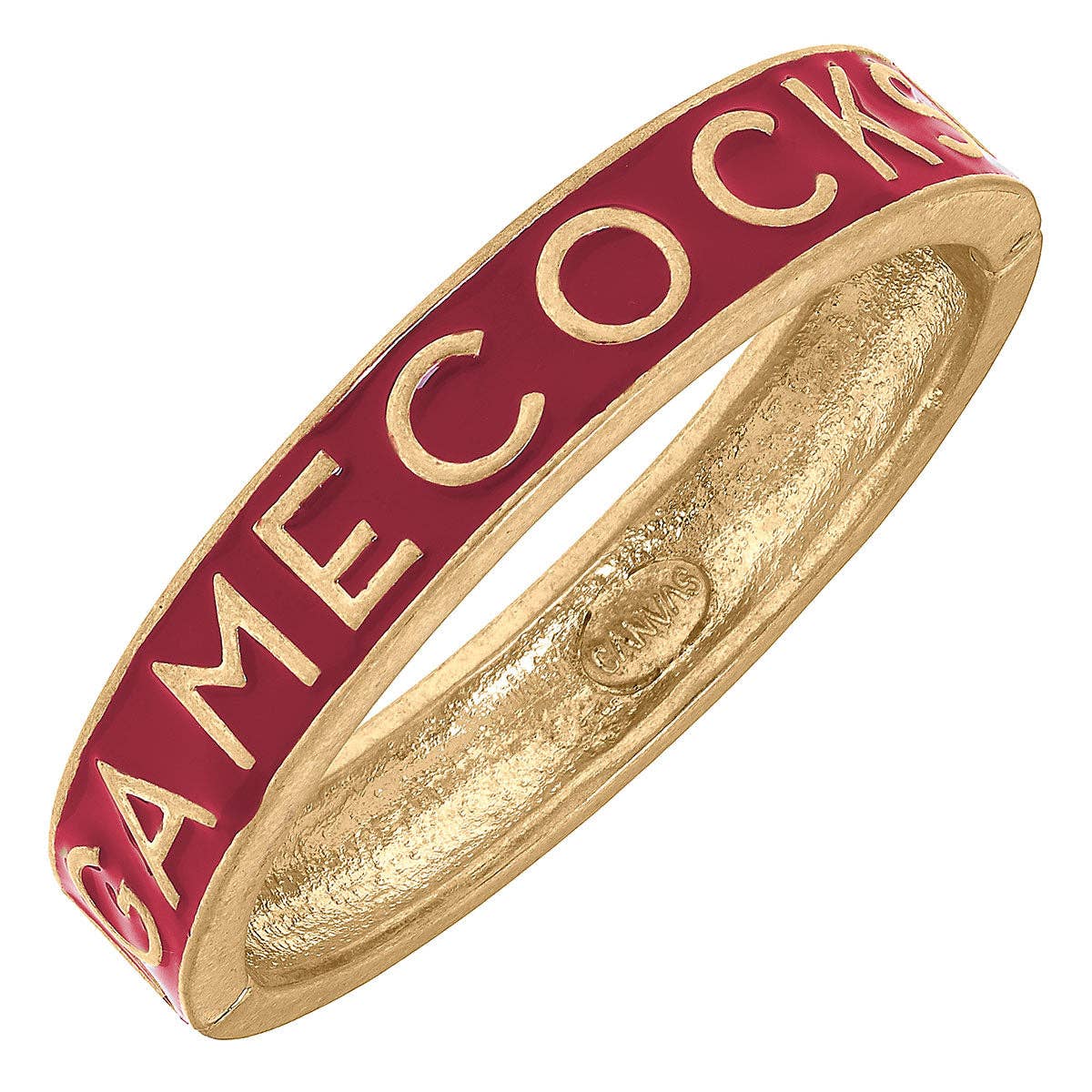 Canvas Style South Carolina Gamecocks Enamel Hinge Bangle in Garnet | CeCe's Home & Gifts