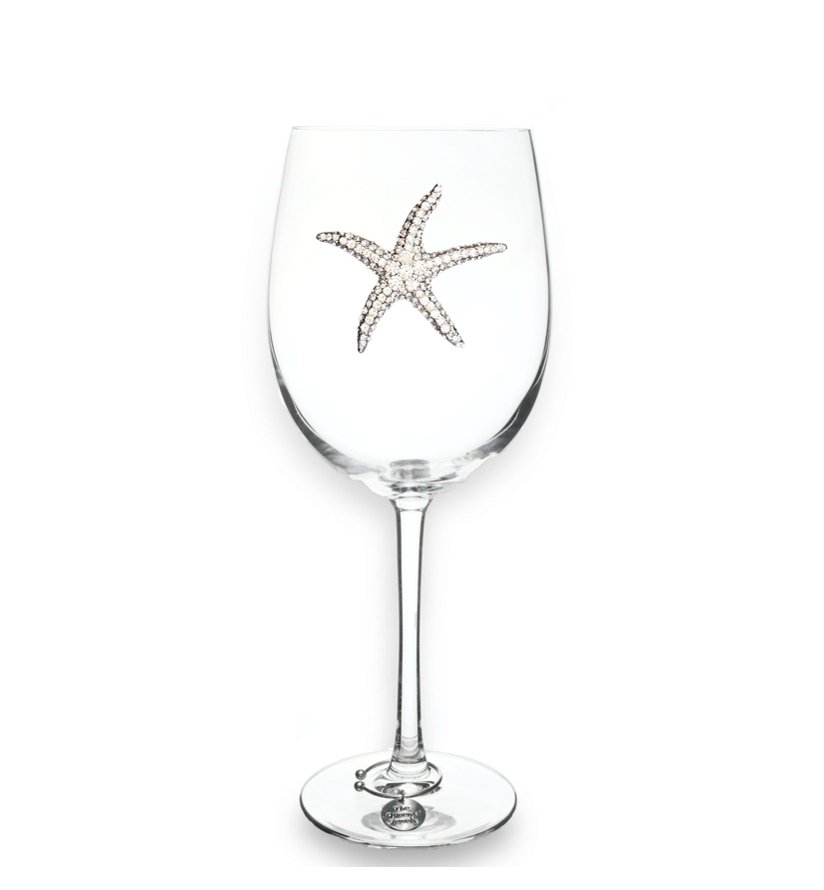 The Queens' Jewels Starfish Jeweled Stemmed Glassware | CeCe's Home & Gifts