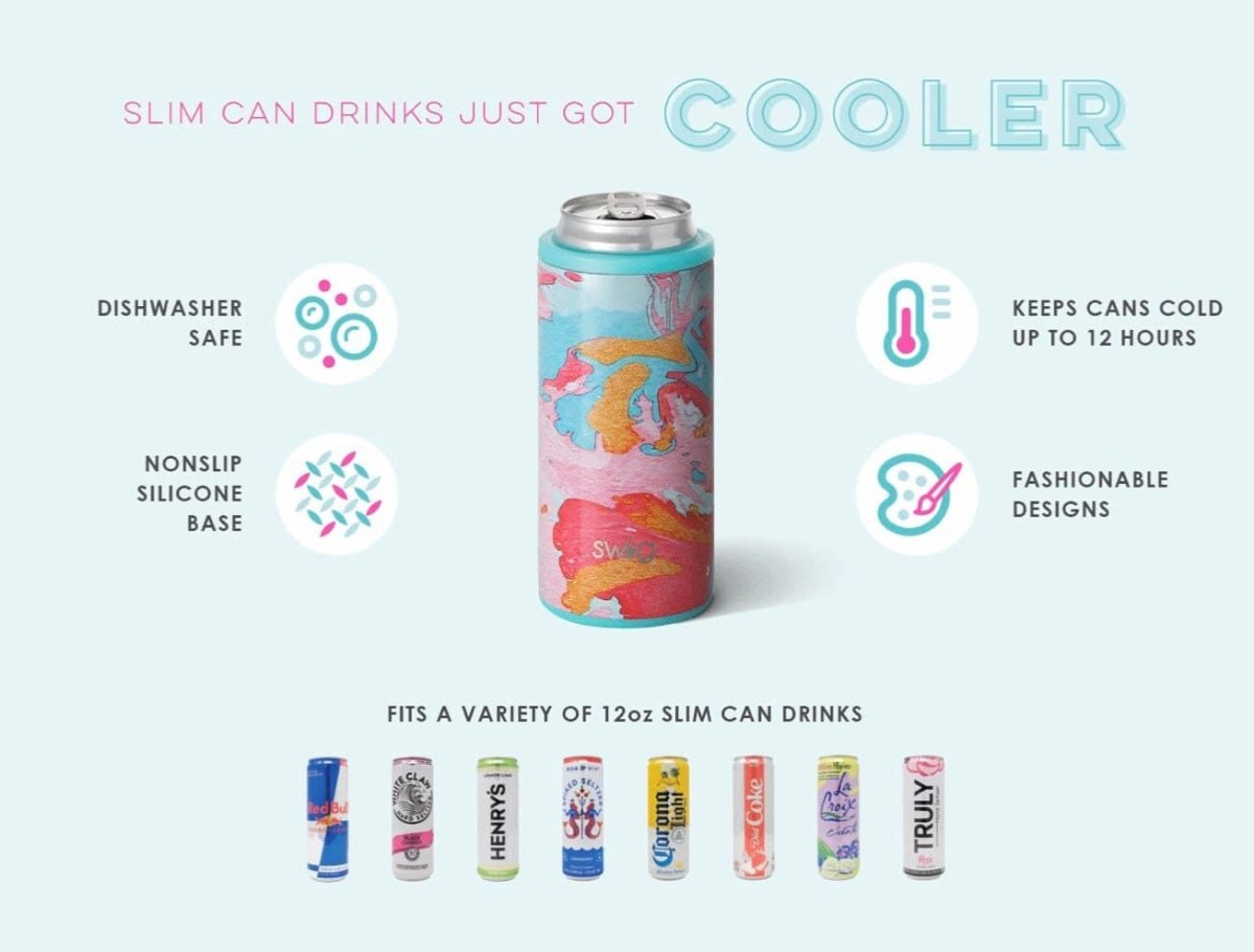 SWIG Life SWIG Cotton Candy Print Slim Can Cooler | SWIG Combo | CeCe's Home & Gifts